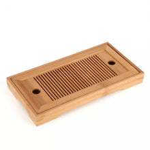Load image into Gallery viewer, Bamboo Tea Trays Kung Fu Tea Accessories Tea Tray Table With Drain Rack, Bamboo Tea Trays