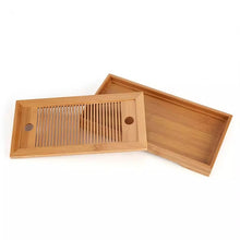 Load image into Gallery viewer, Bamboo Tea Trays Kung Fu Tea Accessories Tea Tray Table With Drain Rack, Bamboo Tea Trays