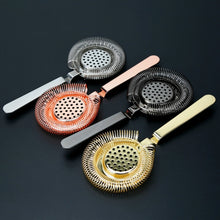 Load image into Gallery viewer, Stainless Steel Bartender Ice Filter Ice Trap Cocktail Strainer, Stainless Steel, Rose Gold, Gold, Black