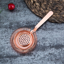 Load image into Gallery viewer, Stainless Steel Bartender Ice Filter Ice Trap Cocktail Strainer, Stainless Steel, Rose Gold, Gold, Black