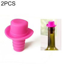 Load image into Gallery viewer, Silica Gel Top Hat Fresh Wine Corks Cruet Red Wine Stopper, 2 PCS Hat Shape(Brown), 2 PCS Hat Shape(Black), 2 PCS Hat Shape(Red Wine), 2 PCS Hat Shape(Yellow), 2 PCS Hat Shape(Rose Red), 2 PCS Hat Shape(Red)