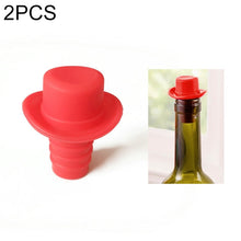 Load image into Gallery viewer, Silica Gel Top Hat Fresh Wine Corks Cruet Red Wine Stopper, 2 PCS Hat Shape(Brown), 2 PCS Hat Shape(Black), 2 PCS Hat Shape(Red Wine), 2 PCS Hat Shape(Yellow), 2 PCS Hat Shape(Rose Red), 2 PCS Hat Shape(Red)
