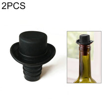 Load image into Gallery viewer, Silica Gel Top Hat Fresh Wine Corks Cruet Red Wine Stopper, 2 PCS Hat Shape(Brown), 2 PCS Hat Shape(Black), 2 PCS Hat Shape(Red Wine), 2 PCS Hat Shape(Yellow), 2 PCS Hat Shape(Rose Red), 2 PCS Hat Shape(Red)