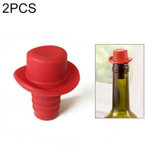 Load image into Gallery viewer, Silica Gel Top Hat Fresh Wine Corks Cruet Red Wine Stopper, 2 PCS Hat Shape(Brown), 2 PCS Hat Shape(Black), 2 PCS Hat Shape(Red Wine), 2 PCS Hat Shape(Yellow), 2 PCS Hat Shape(Rose Red), 2 PCS Hat Shape(Red)
