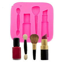 Load image into Gallery viewer, 2 PCS Lipstick Eyebrow Pencil Makeup Tool Shape Silicone Fondant Cake Mold Chocolate Mold Clay Mold, Eyebrow Pencil  Shape