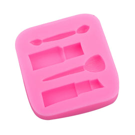 2 PCS Lipstick Eyebrow Pencil Makeup Tool Shape Silicone Fondant Cake Mold Chocolate Mold Clay Mold, Eyebrow Pencil  Shape