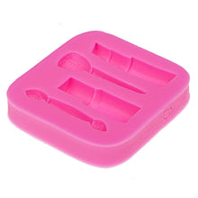 Load image into Gallery viewer, 2 PCS Lipstick Eyebrow Pencil Makeup Tool Shape Silicone Fondant Cake Mold Chocolate Mold Clay Mold, Eyebrow Pencil  Shape