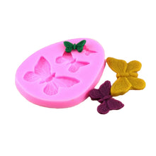 Load image into Gallery viewer, 2 PCS Simulation Butterfly Fondant Silicone Mould Handmade Soap DIY Cake Decorating Chocolate Lace Baking Tools, 2 PCS
