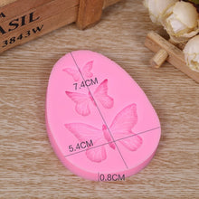 Load image into Gallery viewer, 2 PCS Simulation Butterfly Fondant Silicone Mould Handmade Soap DIY Cake Decorating Chocolate Lace Baking Tools, 2 PCS