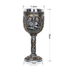 Load image into Gallery viewer, 3D Viking Skull Coffee Beer Mug Skull Mug Beer Wine Drink Gift Stainless Steel Knight Decorative Cup for Men, Goblet, Mug