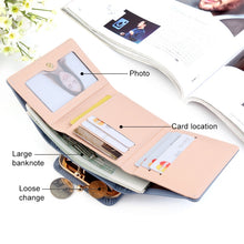 Load image into Gallery viewer, Short Wllet Lady Small Wallet Multi-Card Three Fold