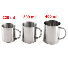 Load image into Gallery viewer, Double Wall Stainless Steel Coffee Mug Portable Termo Cup Travel Tumbler Coffee Jug Milk Tea Beer Cups Double Office Water Mugs, 220ML, 300ML, 400ML