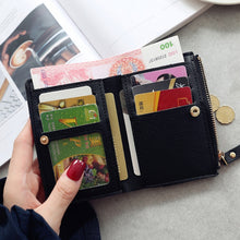 Load image into Gallery viewer, PU Leather Cherry Embroidery Coin Purse Card Holders