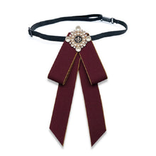 Load image into Gallery viewer, Unisex Pearl Bow-knot Cloth Bow Tie Brooch Clothing Accessories