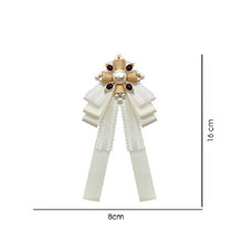 Load image into Gallery viewer, Ladies Court Style Cloth Brooch Lace Bow-knot Bow Tie Costume Accessories, Pin Buckle Version, Tie Belts Version