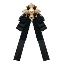 Load image into Gallery viewer, Ladies Court Style Cloth Brooch Lace Bow-knot Bow Tie Costume Accessories, Pin Buckle Version, Tie Belts Version