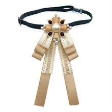 Load image into Gallery viewer, Ladies Court Style Cloth Brooch Lace Bow-knot Bow Tie Costume Accessories, Pin Buckle Version, Tie Belts Version