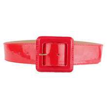 Load image into Gallery viewer, Square Buckle PU Leather Glossy Wide Belt for Women, Size: 1030 x 48cm