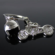 Load image into Gallery viewer, Classic 3D Simulation Model Of Motorcycle Motorcycle Helmet Charms Creation Alloy Key Chain Key Holder Car Key, Motorcycle Shape