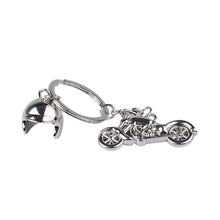 Load image into Gallery viewer, Classic 3D Simulation Model Of Motorcycle Motorcycle Helmet Charms Creation Alloy Key Chain Key Holder Car Key, Motorcycle Shape