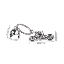 Load image into Gallery viewer, Classic 3D Simulation Model Of Motorcycle Motorcycle Helmet Charms Creation Alloy Key Chain Key Holder Car Key, Motorcycle Shape
