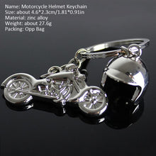 Load image into Gallery viewer, Classic 3D Simulation Model Of Motorcycle Motorcycle Helmet Charms Creation Alloy Key Chain Key Holder Car Key, Motorcycle Shape