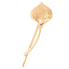 Load image into Gallery viewer, 2 PCS Fashion Wedding Hair Jewelry Flower Barrettes Solid Metal Leaf Pearl Hairpins
