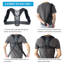 Load image into Gallery viewer, Adjustable Brace Support Belt Back Posture Corrector, M, L