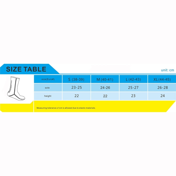 SLINX 1130 3mm Neoprene Cold Protection Diving Socks Super Elastic Non-slip Diving Fins Anti-wear Socks