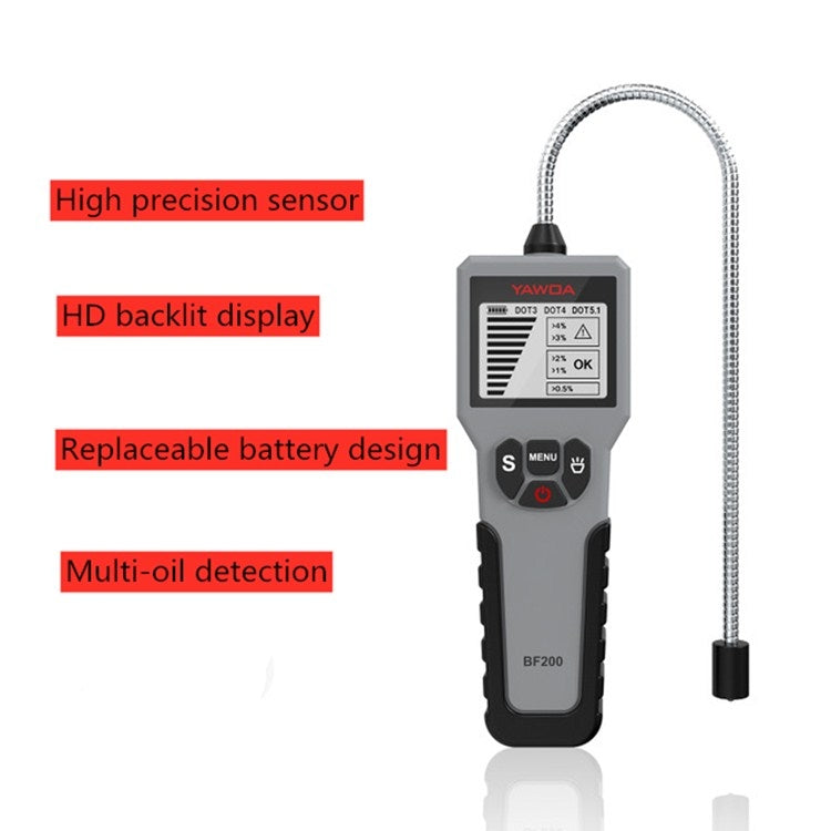 YAWOA BF200 Intelligent Brake Fluid Detector Brake Fluid Detection Pen Brake Fluid Moisture Detector, BF200