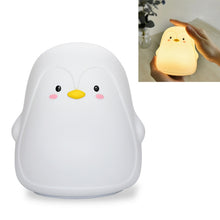 Load image into Gallery viewer, Penguin Silicone Pat Night Light Children Bedside Atmosphere Lamp, Penguin White, Penguin Pink, Penguin Gray