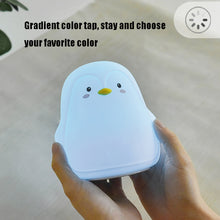 Load image into Gallery viewer, Penguin Silicone Pat Night Light Children Bedside Atmosphere Lamp, Penguin White, Penguin Pink, Penguin Gray