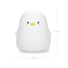 Load image into Gallery viewer, Penguin Silicone Pat Night Light Children Bedside Atmosphere Lamp, Penguin White, Penguin Pink, Penguin Gray