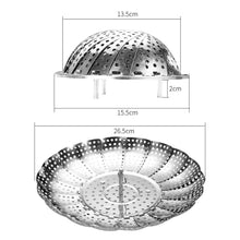Load image into Gallery viewer, Stainless Steel Folding Retractable Lotus Steamer Tray, Lotus Steamer Tray
