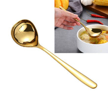 Load image into Gallery viewer, Stainless Steel Sauce Spoon Creative Big Head Long Handle Spoon, Original Steel, Gold, Rose Gold, Blue, Colorful, Black
