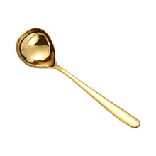 Load image into Gallery viewer, Stainless Steel Sauce Spoon Creative Big Head Long Handle Spoon, Original Steel, Gold, Rose Gold, Blue, Colorful, Black