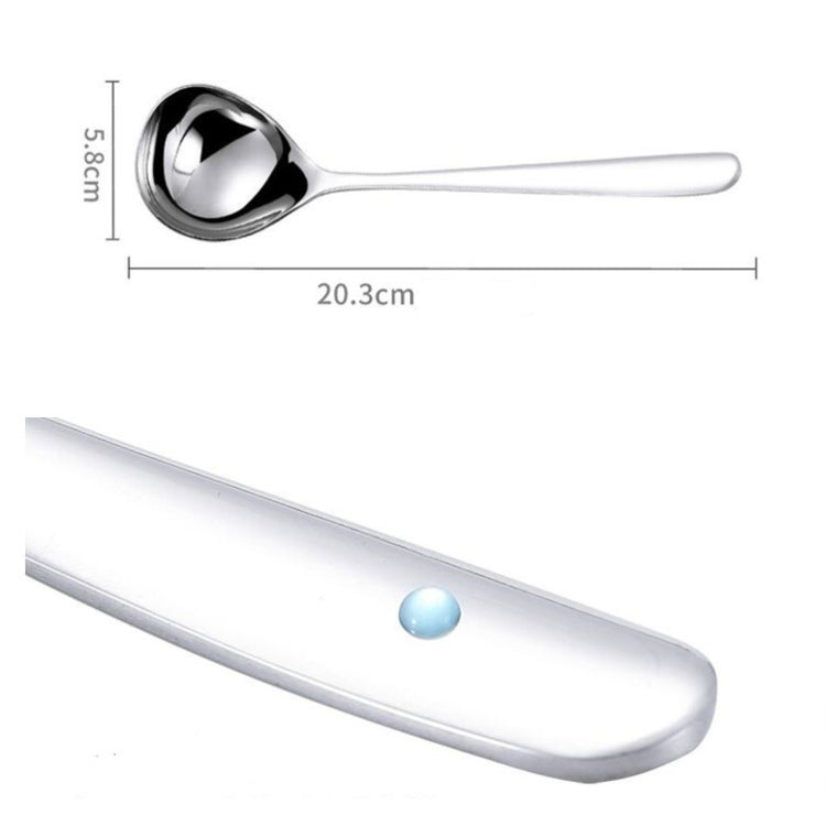 Stainless Steel Sauce Spoon Creative Big Head Long Handle Spoon, Original Steel, Gold, Rose Gold, Blue, Colorful, Black