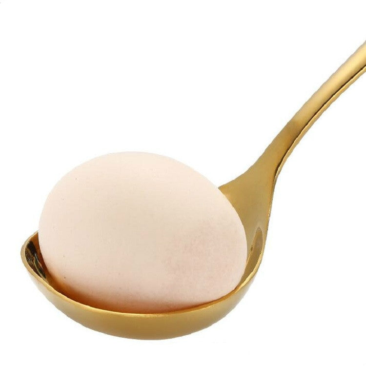 Stainless Steel Sauce Spoon Creative Big Head Long Handle Spoon, Original Steel, Gold, Rose Gold, Blue, Colorful, Black