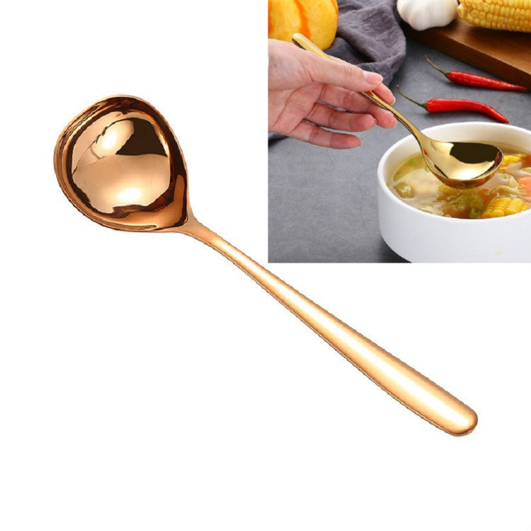 Stainless Steel Sauce Spoon Creative Big Head Long Handle Spoon, Original Steel, Gold, Rose Gold, Blue, Colorful, Black