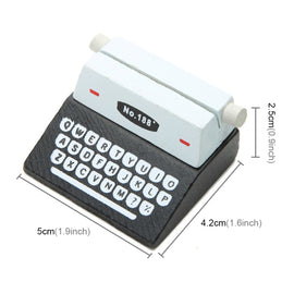5 PCS Creative Coffee Vintage Wooden Typewriter Photo Card Desk Messege Memo Holder Stand Card Holder