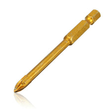 Load image into Gallery viewer, Multi-purpose Alloy Cross Hex Shank Drill Ceramic Glass Hole Opener, 6MM, 8MM, 10MM, 12MM
