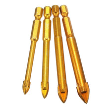 Load image into Gallery viewer, Multi-purpose Alloy Cross Hex Shank Drill Ceramic Glass Hole Opener, 6MM, 8MM, 10MM, 12MM