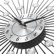 Load image into Gallery viewer, Creative Wall Clock Crystal Silver Wrought Iron Wall Clock Personality Art Decoration Living Room Bedroom Clock, Iron Wall Clock