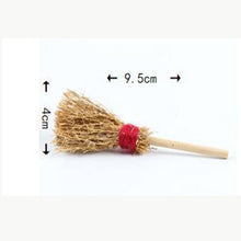 Load image into Gallery viewer, 2 PCS Miniature Doll House Kitchen Patio Accessories Wooden Broom Children&#39;s Educational Toys