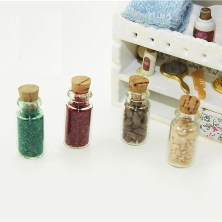 4 PCS / Set Doll House Kitchen Accessories Miniature Glass Food Bottle