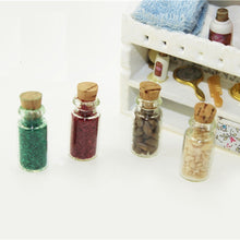 Load image into Gallery viewer, 4 PCS / Set Doll House Kitchen Accessories Miniature Glass Food Bottle