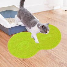 Load image into Gallery viewer, Lovely PVC Cat Litter Mat Eight-shaped  Anti-skid Placemat Pet Supplies, Lake Blue, Yellow Green, Rose Red, Gray, Pink, Light Blue, Beige