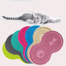 Load image into Gallery viewer, Lovely PVC Cat Litter Mat Eight-shaped  Anti-skid Placemat Pet Supplies, Lake Blue, Yellow Green, Rose Red, Gray, Pink, Light Blue, Beige