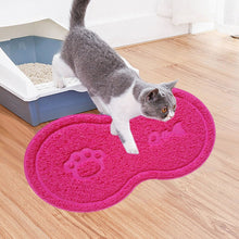 Load image into Gallery viewer, Lovely PVC Cat Litter Mat Eight-shaped  Anti-skid Placemat Pet Supplies, Lake Blue, Yellow Green, Rose Red, Gray, Pink, Light Blue, Beige