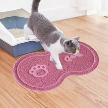Load image into Gallery viewer, Lovely PVC Cat Litter Mat Eight-shaped  Anti-skid Placemat Pet Supplies, Lake Blue, Yellow Green, Rose Red, Gray, Pink, Light Blue, Beige